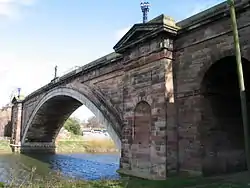 Grosvenor Bridge over the River Dee in Chester, Cheshire, England, UK (2007)