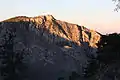 Guadalupe Mountains in sunset.