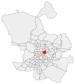 Location of La Guindalera