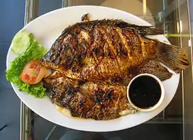 Gurame bakar (grilled gourami)