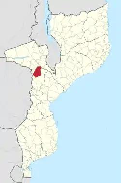 Guro District on the map of Mozambique