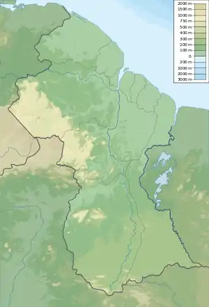 Murrays Fall is located in Guyana