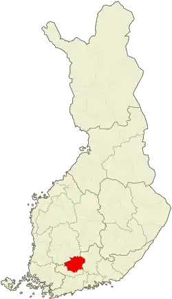 Location of Hämeenlinna sub-region