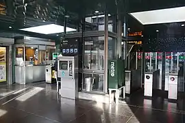 Inside the station building, 2018