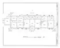 Library of Congress 1999 Historic American Buildings Survey No. DC 171 Architectural Drawing of the Ground floor plan of Tudor Place at 1:48 scale.