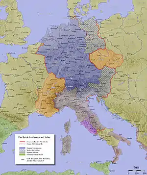 The Empire around 1000 AD.