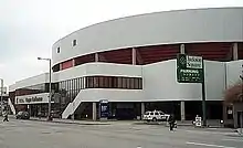 FirstOntario Centre, Bay St., looking north