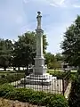 A statue honoring Hamilton's Confederate dead stands in the town square.