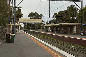 Southbound view from Hampton platform 2 facing platform 1