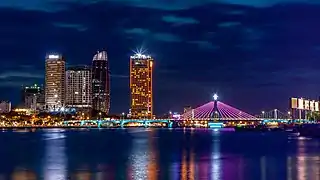 Hải Châu District as seen from Han River Bridge.