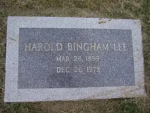 Headstone of Harold B. Lee