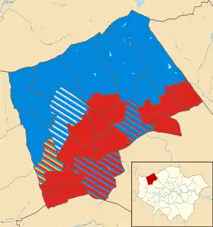 Harrow 2010 results map