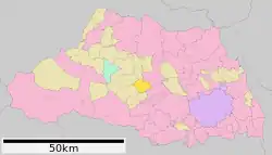 Location of Hatoyama in Saitama Prefecture