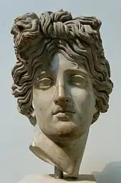 Head of Apollo, that was once in the collection of Vincenzo Giustiniani, Roman copy of c. 120–140