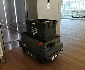 Library robot with books