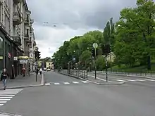 Henrik Ibsens gate seen towards Ibsen Museum on the left and Royal Palace on the right.