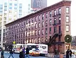 The Herring Safe & Lock Company Building (1849) at the intersection of Ninth Avenue and Hudson Street at 14th Street