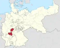 The Grand Duchy of Hesse with in the German Empire