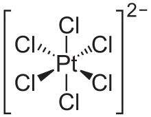 The hexachloroplatinate ion