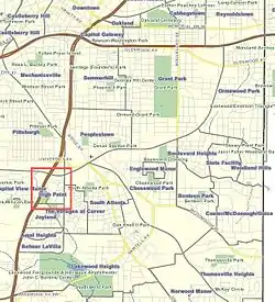 location of High Point in southeast Atlanta