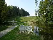 View from the Mülweiher on the dam