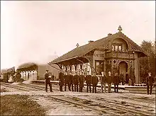 Hønefoss Station around 1900