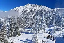 Mount Nishihotaka from Nishihotaka-guchi Station