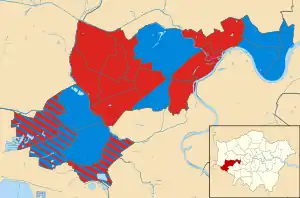 Hounslow 2010 results map