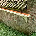 Wooden gutter at an open air museum