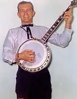 Playing the banjo