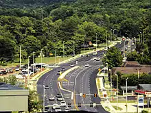 Governors Drive as it starts to head up Monte Sano Mountain