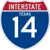 Interstate 14 marker