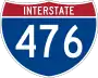 Interstate 476 route marker