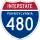 Interstate 480 marker