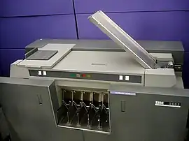 IBM 1402 high speed card reader and punch used in larger installations and typically run by an operator