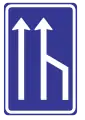 Number of lanes decreases