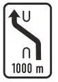 Signboard – change of driving direction