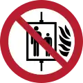 P020 – Do not use lift in the event of fire