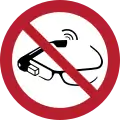 P044 – Use of smart glasses prohibited