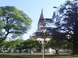 Main square and church of Lincoln