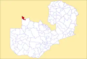 District location in Zambia