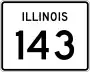 Illinois Route 143 marker