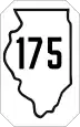 Illinois Route 175 marker