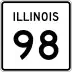 Illinois Route 98 marker