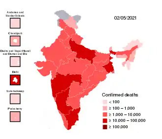 Deaths by state and union territory