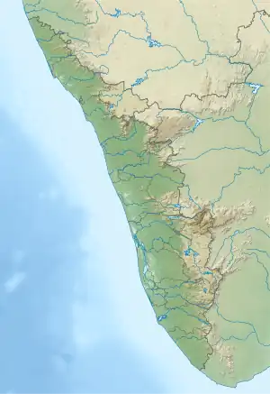 Location of Veli Lake within Kerala