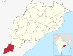 Location in Odisha