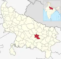 Location of Amethi district in Uttar Pradesh