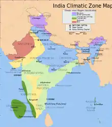 "India Climatic Zone Map".