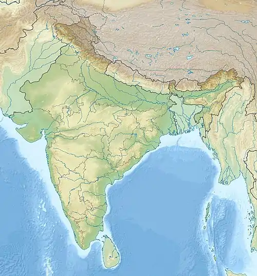 Map showing the location of D'Ering Memorial Wildlife Sanctuary